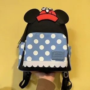 Loungefly Disney Minnie Mouse Positively Retro Polka Dot Mini Backpack Loungefly Disney Minnie Mouse Black & Red Polka Dot Mini  main image 4